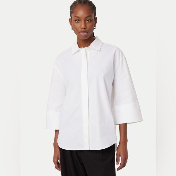 Frank and Oak Tops - Frank and Oak The Wide Sleeve Poplin Shirt in White size small petite NWT in pkg
